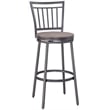 American Woodcrafters Talia Gray Metal Swivel 25-inch Seat Height Bar Stool