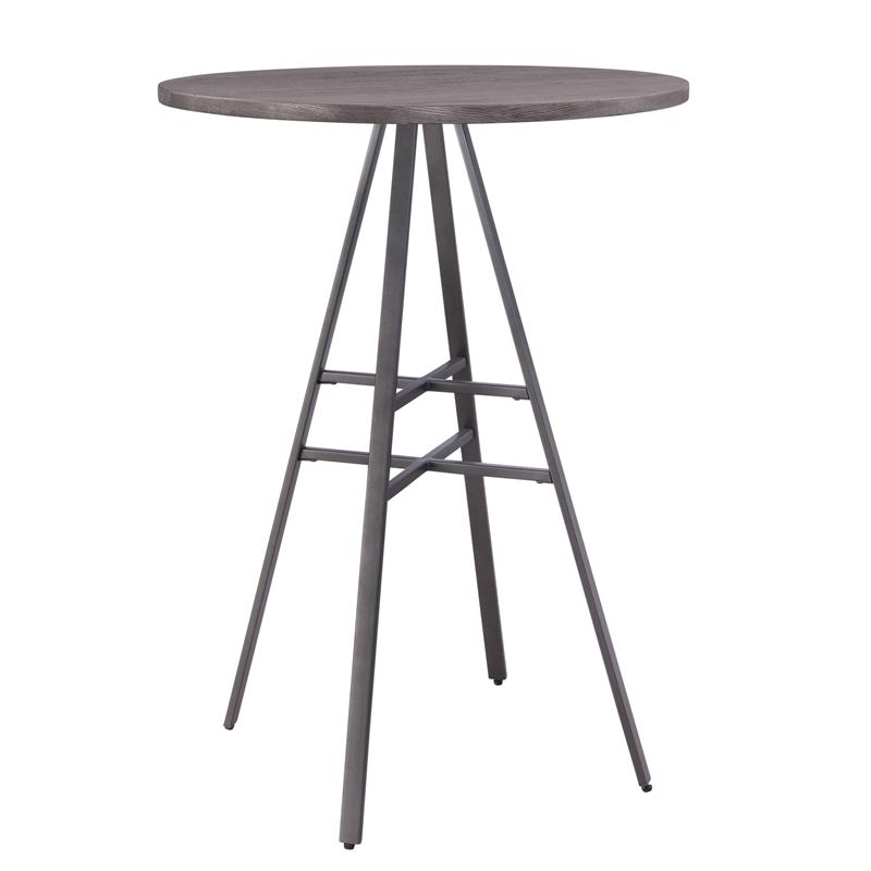 American Woodcrafters Talia 3-piece Driftwood and Metal Pub Height Table Set