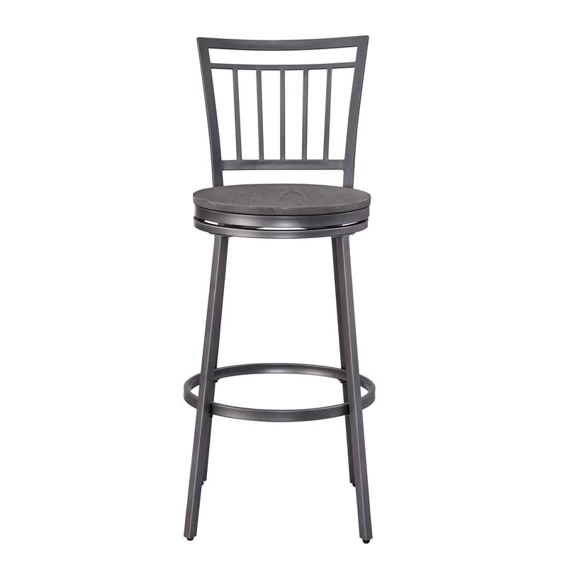 American Woodcrafters Talia 3-piece Driftwood and Metal Pub Height Table Set
