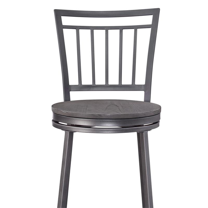 American Woodcrafters Talia 3-piece Driftwood and Metal Pub Height Table Set
