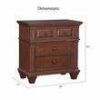 American Woodcrafters Sedona Cherry Finished Wood 3-Drawer Nightstand
