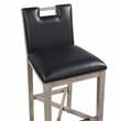American Woodcrafters Jakarta Solid Wood with Black Bonded Leather Counter Stool