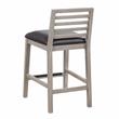 American Woodcrafters Siri Gray Wood with Brown Bonded Leather Counter Stool