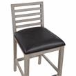 American Woodcrafters Siri Gray Wood with Brown Bonded Leather Counter Stool