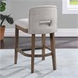 American Woodcrafters Bistro Brown Solid Wood and White Fabric 24-inch Bar Stool