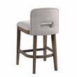 American Woodcrafters Bistro Brown Solid Wood and White Fabric 24-inch Bar Stool