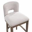 American Woodcrafters Bistro Brown Solid Wood and White Fabric 24-inch Bar Stool