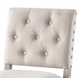 Ellesse Driftwood Gray Wood Frame Button Tufted Fabric Upholstered Bar Stool