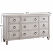 American Woodcrafters Salter Path Wood 9-Drawer Triple Dresser in Oyster White