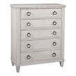 American Woodcrafters Salter Path Wood 5-Drawer Chest in Oyster White