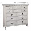 American Woodcrafters Salter Path Wood Gentlemen's Chest in Oyster White