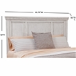 American Woodcrafters Salter Path Wood King Panel Headboard in Oyster White