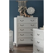 American Woodcrafters Dunescape Wood 5-drawer Chest in Antiqued Silver/White