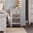 Salter Path Oyster White Wood 1-Drawer Storage Farmhouse Nightstand