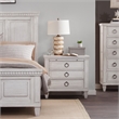 Salter Path Oyster White Wood 3-Drawer Farmhouse Style Nightstand