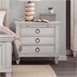 Salter Path Oyster White Wood 3-Drawer Farmhouse Style Nightstand