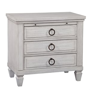 Salter Path Oyster White Wood 3-Drawer Farmhouse Style Nightstand