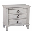 Salter Path Oyster White Wood 3-Drawer Farmhouse Style Nightstand