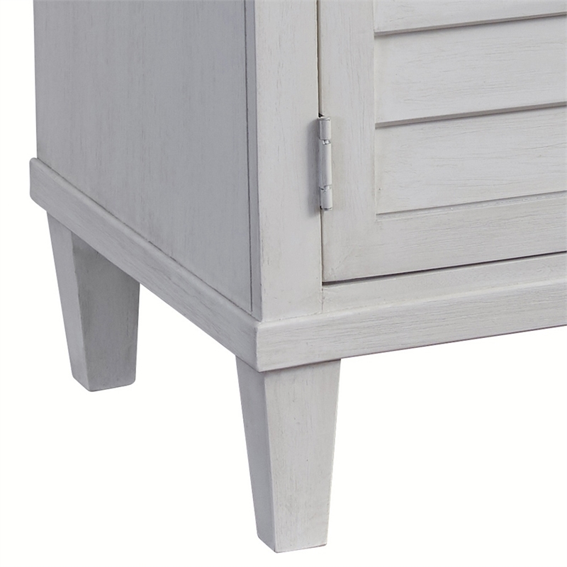 Dunescape White Finished Wood 2-Door Cabinet Style Coastal Nightstand