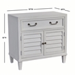 Dunescape White Finished Wood 2-Door Cabinet Style Coastal Nightstand