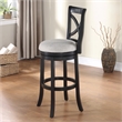 Belmont Black X-back Swivel Solid Wood 30-inch Seat Height Bar Stool