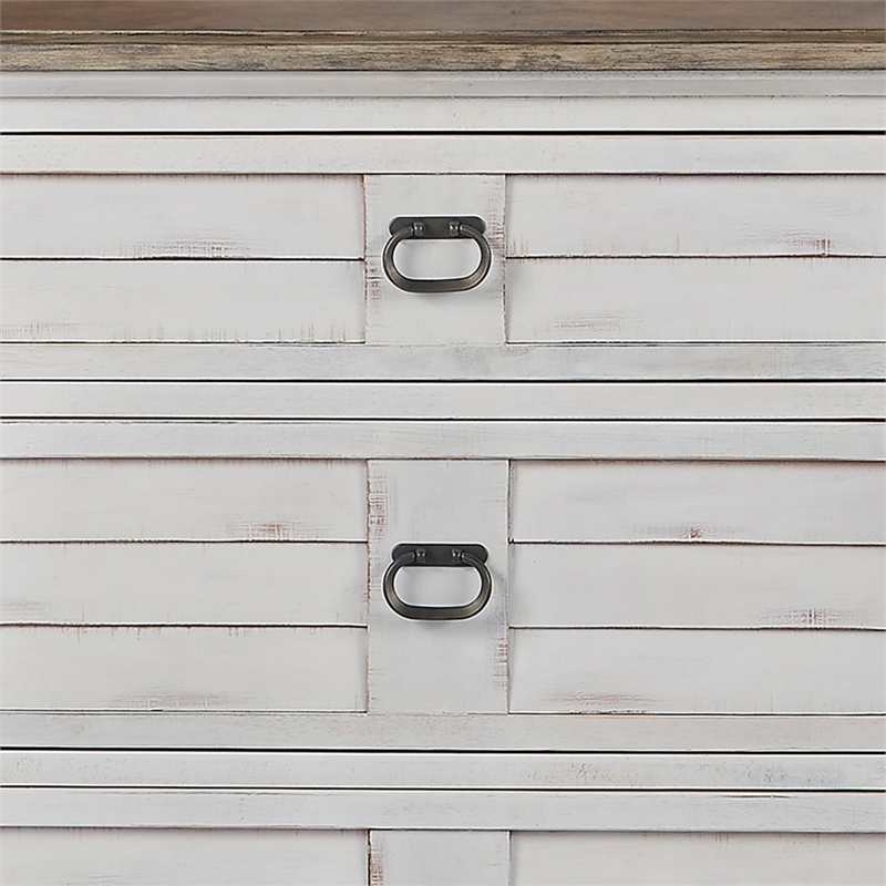 Meadowbrook White-Washed Wood Farmhouse Style 6-drawer Dresser