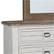 Meadowbrook White-Washed Wood Farmhouse 6-drawer Dresser and Mirror