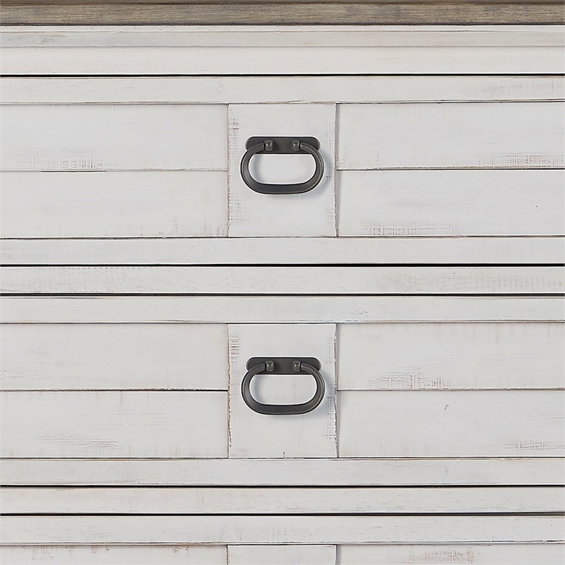 Meadowbrook White-Washed Wood Farmhouse Style 5-drawer Chest