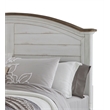 Meadowbrook White-Washed Wood Farmhouse Queen Size Arched Panel Headboard