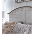 Meadowbrook White-Washed Wood Farmhouse Queen Size Arched Panel Headboard