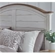 Meadowbrook White-Washed Wood Farmhouse Queen Size Arched Panel Headboard