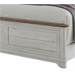 Meadowbrook White-Washed Wood Farmhouse King Size Arched Panel Bed