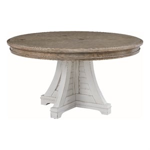 Meadowbrook Round Dining Table - Whitewash Sand