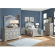 Stonebrook Twin Panel Bed - with Trundle - Light Distressed Antique Gray