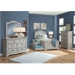 Stonebrook Twin Panel Bed - with Trundle - Light Distressed Antique Gray