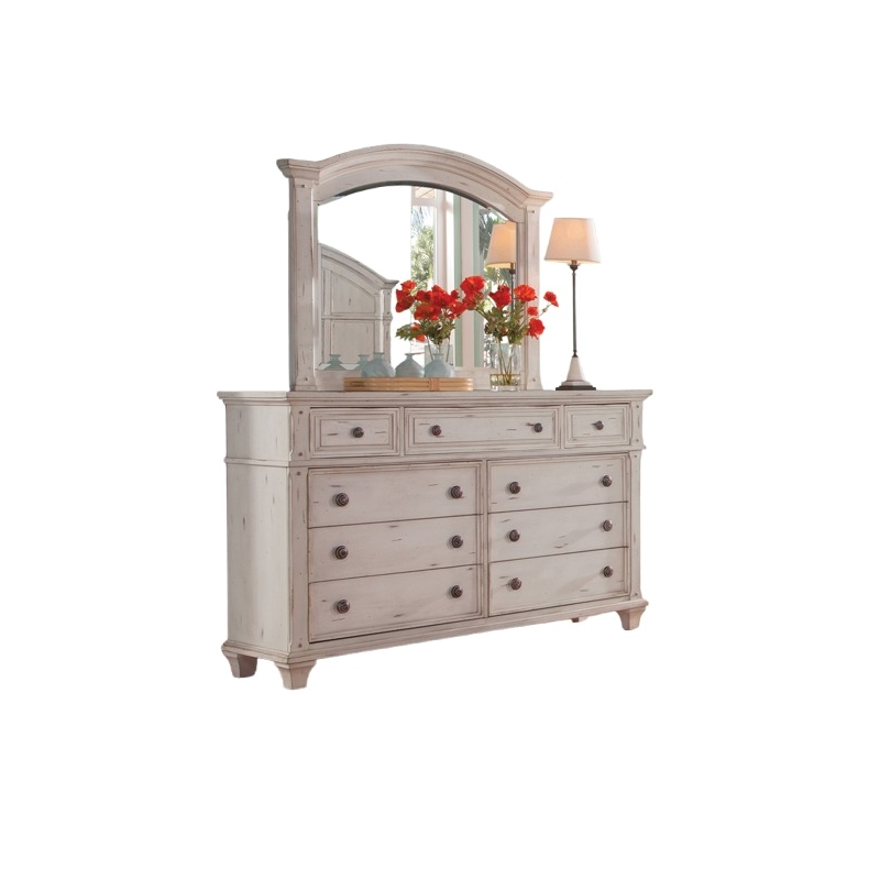 American Woodcrafters Sedona King 5 Piece Bedroom Set - Cobblestone White