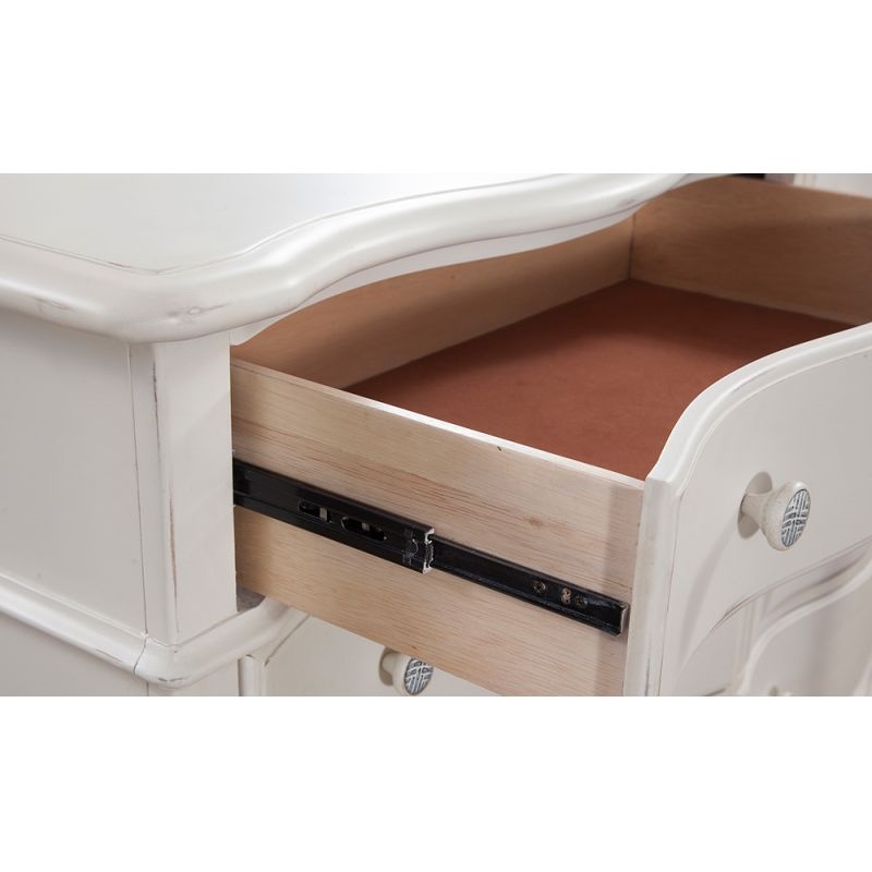 Rodanthe Queen 6 Piece Woven Bedroom Set - Dove White