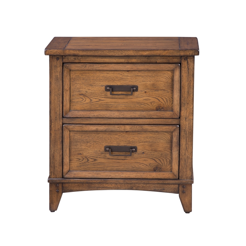 Oakdale 4 Piece Queen Bedroom Set - Bed Dresser Mirror and Nightstand