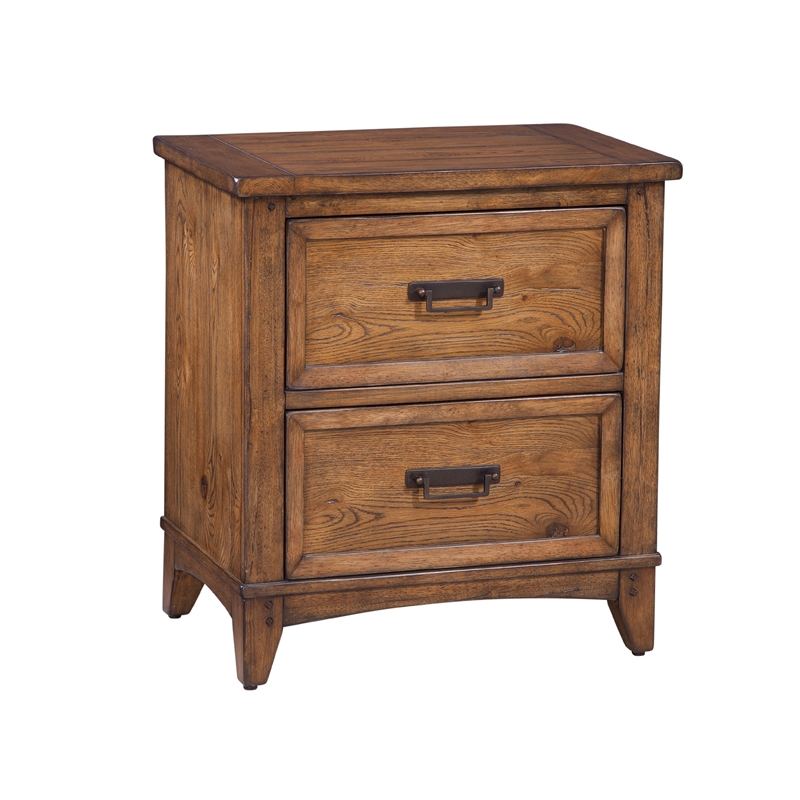 Oakdale 4 Piece Queen Bedroom Set - Bed Dresser Mirror and Nightstand