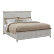 Beach Comber King Panel Bed - Weathered White - Sand Top