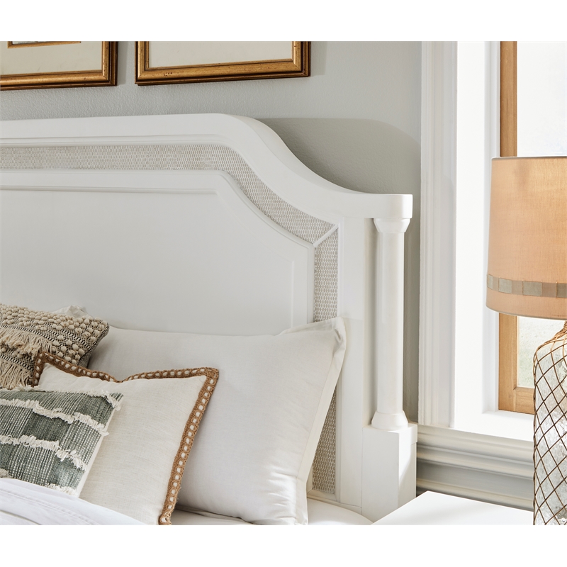 Switchgrass King Mansion Bed - White