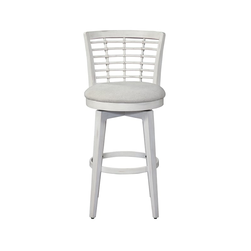 Beach Comber Bar Height Swivel Stool - Weathered White