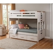 Beach Comber Twin Bunkbed With Trundle Unit -  Weathered White - Sand Top