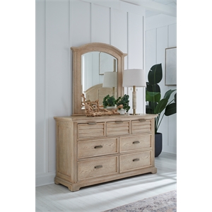 Heritage Coast Dresser With Mirror - Sea Oat
