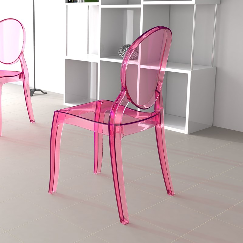 Compamia Elizabeth Polycarbonate Patio Dining Chair in Pink