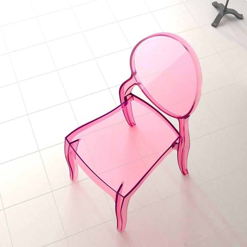 Compamia Elizabeth Polycarbonate Patio Dining Chair in Pink