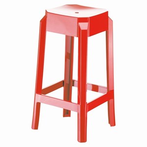 Compamia Fox 26&quot Polycarbonate Patio Counter Stool in Glossy Red