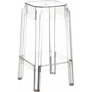 Compamia Fox 26&quot Polycarbonate Patio Counter Stool in Transparent