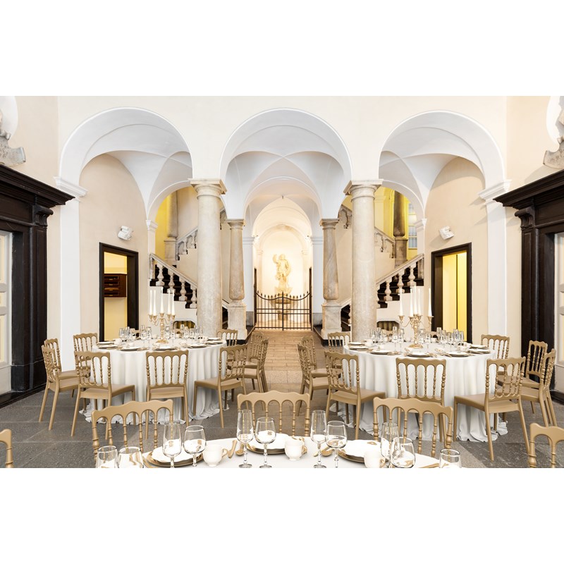 Compamia Napoleon Patio Dining Chair in Gold