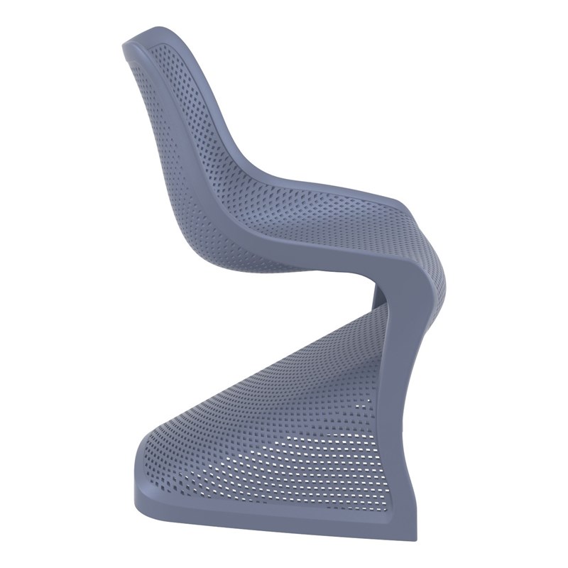Compamia Bloom Patio Dining Chair in Dark Gray